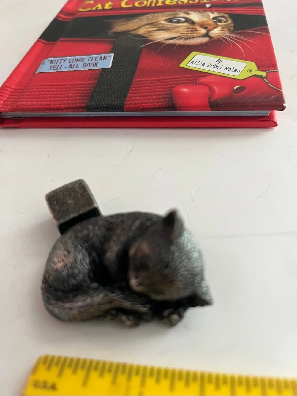 Vintage Antique Cats for Collectors Book & Cat Confessions (humor), cat figurine